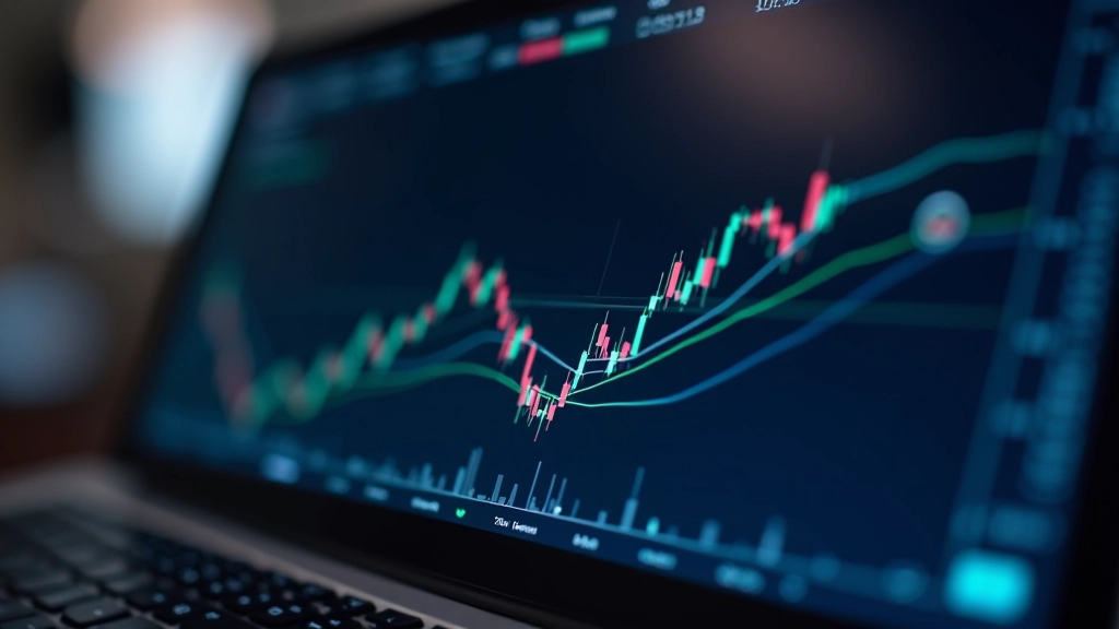 Tela de plataforma de trading mostrando como adicionar linhas de suporte e resistência num gráfico de preços