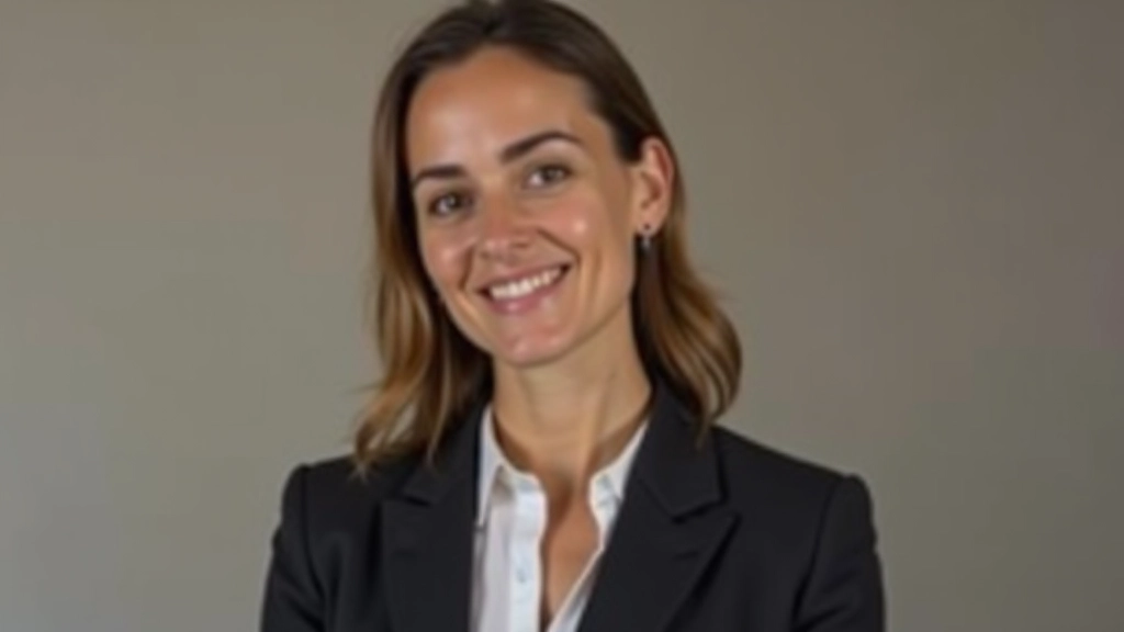 Instrutora de trading feminina, retrato profissional em estúdio